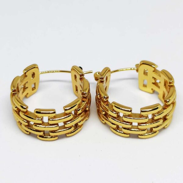Golden Bricks Earrings - Image 2