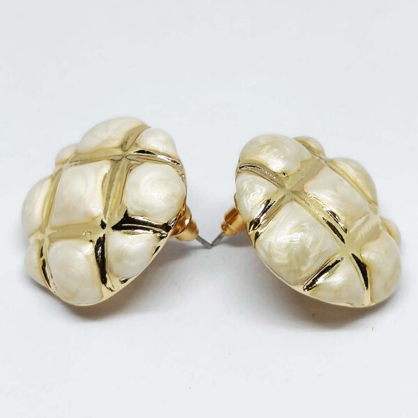 Moonlight Whispers White Earrings - Image 2