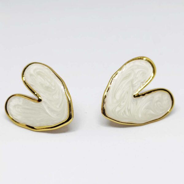 White Heart Whisper Earrings
