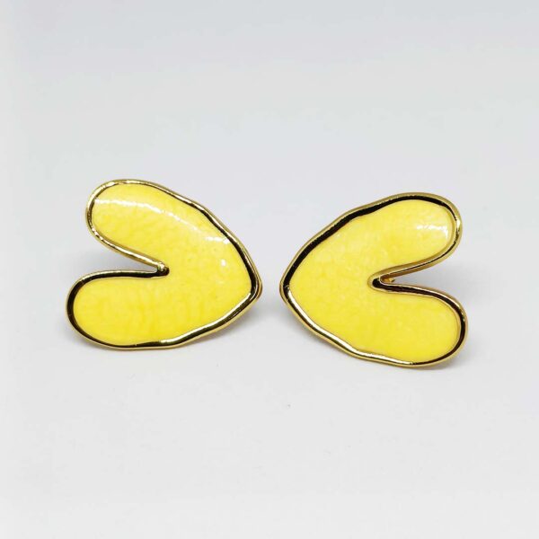 Yellow Heart Whisper Earrings - Image 2