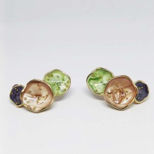 Brown Iris Earrings